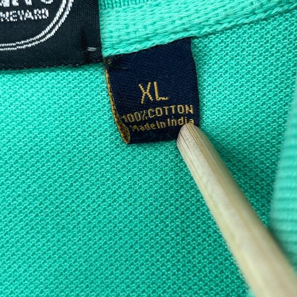 BRICKMANS Shirt XL MARTHAS VINEYARD Polo Golf Performance Pique Cotton Green - Picture 12 of 15